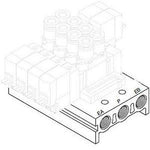 SMC SS5Y5-42-08-N7T SS5Y5 5000 Series Bar Stock Manifold Individual Wiring