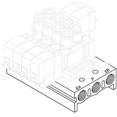 SMC SS5Y5-42-08-N7T SS5Y5 5000 Series Bar Stock Manifold Individual Wiring